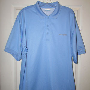 COLUMBIA PFG Blue Fishing OMNI SHield Polo Large